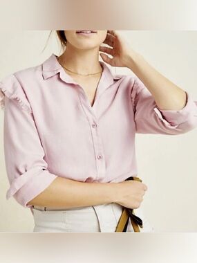 cloth & stone Anthropologie Soft Pink Button-Down Shirt